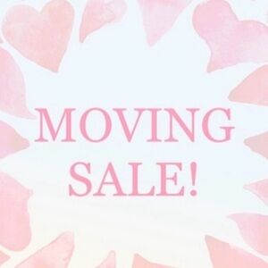 Moving Sale Poster with Pink Hearts